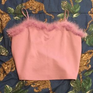 Dolls Kill Marabou Lilac Top